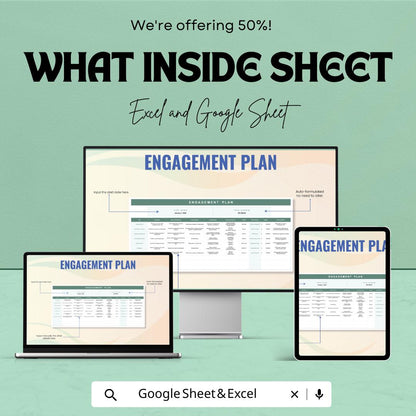 Engagement Plan Template | Business Strategy Planner | Marketing Campaign Tracker | Project Management Spreadsheet | Editable Planning Tool
