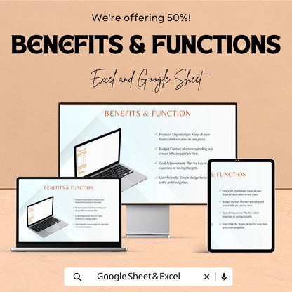 Simple Home Budget Template | Monthly Expense Tracker | Household Finance Planner | Personal Budget Spreadsheet | Digital Download