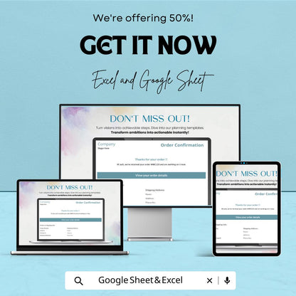 Sample Order Confirmation Sheet | Excel & Google Sheet Template | Customizable Order Tracking | Invoice Confirmation | Instant Download
