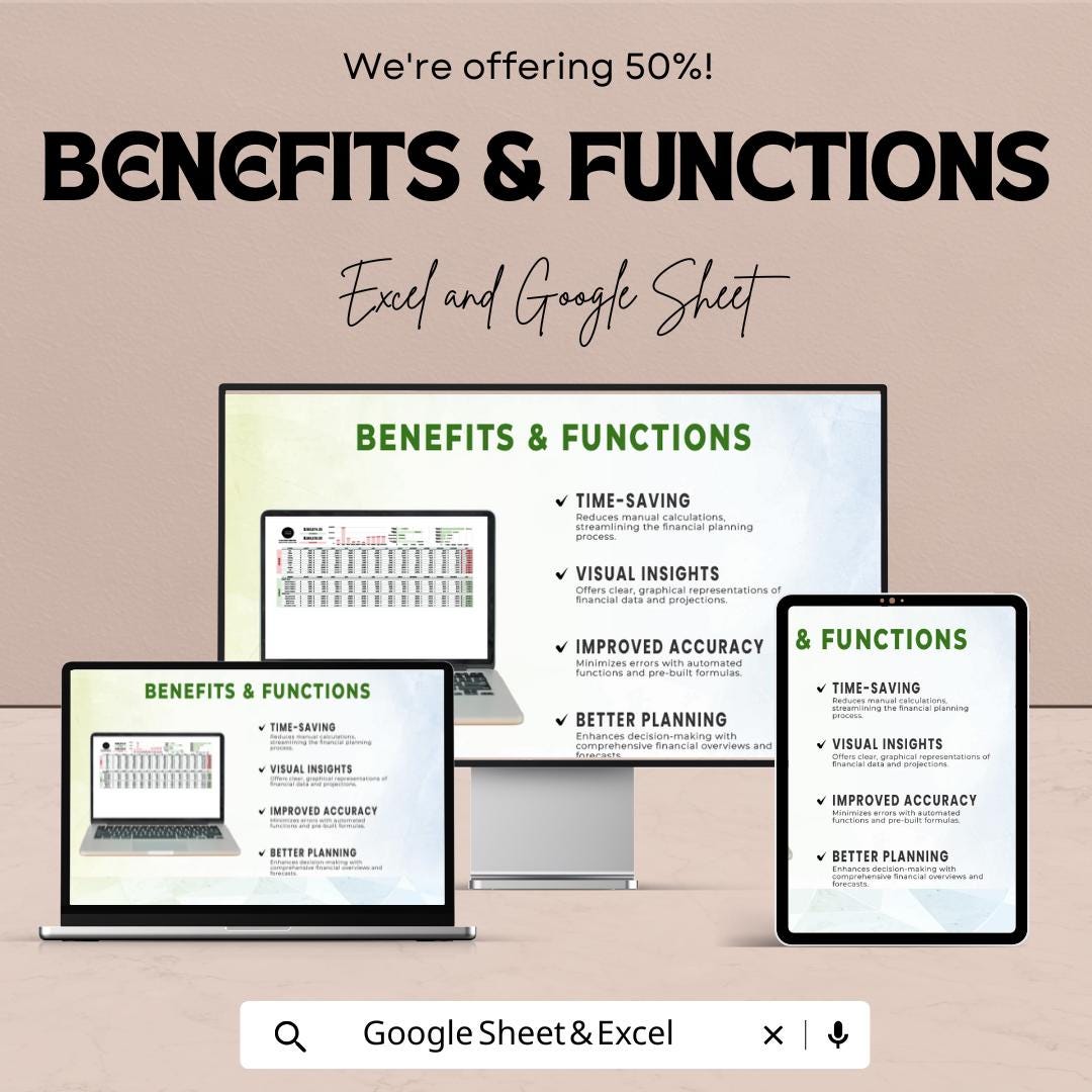 Startup Expense and Revenue Projection Sheet | Excel & Google Sheet | Financial Planning Template | Business Budget | Cash Flow Forecasting