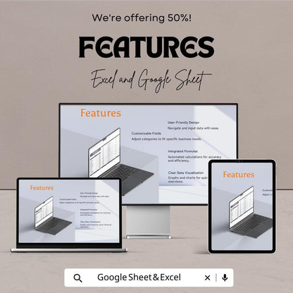 Small Business Accounting Template | Income Expense Tracker | Small Business Finance Spreadsheet