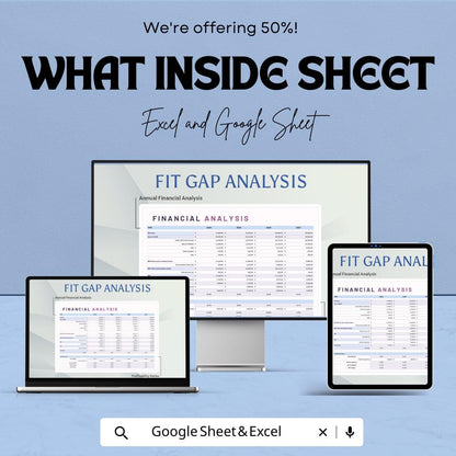 Financial Analysis Sheet for Excel and Google Sheets | Budgeting, Forecasting & Financial Planning Tool | Editable and User-Friendly