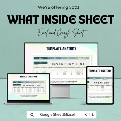 Sales Trade Show Inventory List Template  | Event Inventory Tracker | Booth Inventory Spreadsheet | Trade Show Stock List