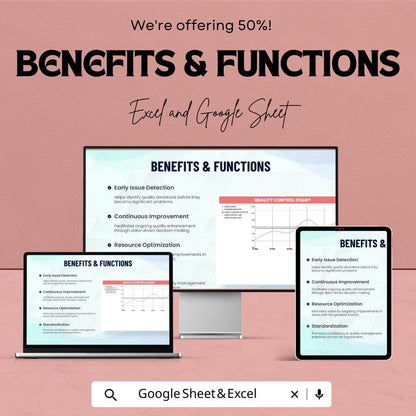 Quality Control Chart Template | Excel & Google Sheets | SPC Data Tracker | Statistical Process Control Sheet | Instant Download