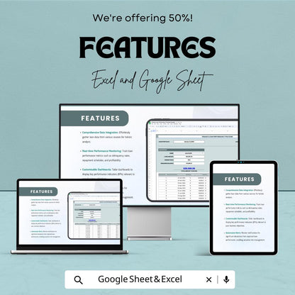 Finance Loan Performance Tracking Template | Loan Tracker Spreadsheet | Loan Payment Monitoring | Finance Management Tool