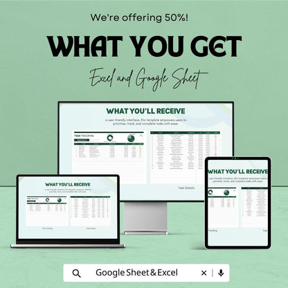 Task Tracking Template, Project Task Manager, To-Do List Spreadsheet, Team Task Organizer, Excel & Google Sheets Planner, Workflow Tracker