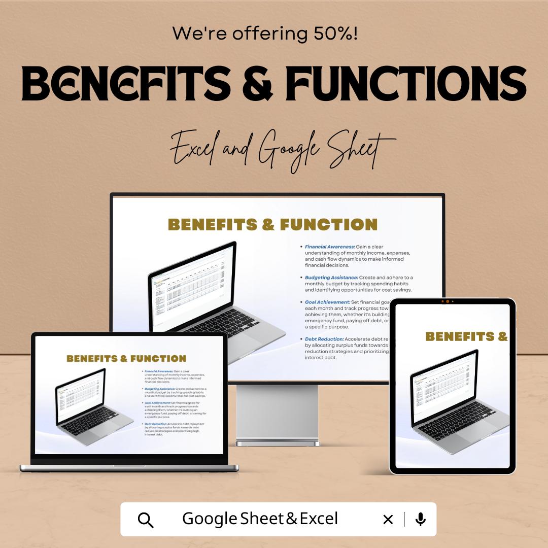 Cash Flow Tracker Sheet | Financial Planning Excel and Google Sheets Template | Monthly Cash Flow Management Tool | Track Income & Expenses