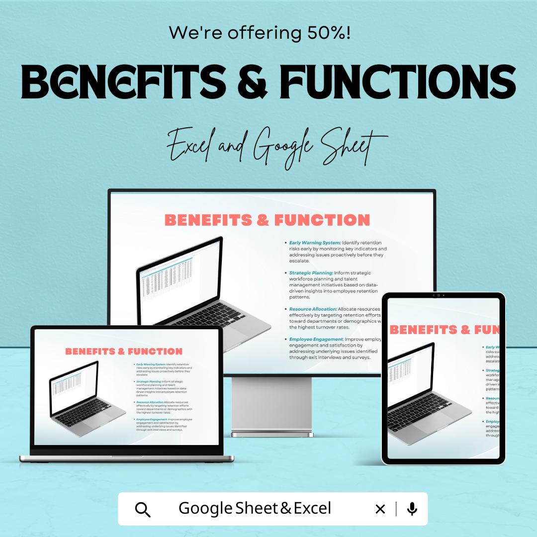 Employee Retention Dashboard Excel and Google Sheet | Track Employee Retention, Satisfaction & Performance | HR Analytics Template