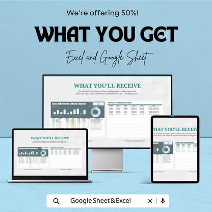 Sales Deal Closing Timeline Tracker Sheet - Excel & Google Sheets Template | Sales Deal Progress Tracker | Closing Rate Monitor for 2024
