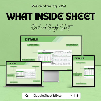 IT Budget vs Actual Analysis Sheet Template | IT Budget Tracker | Excel & Google Sheets Budget Analysis | IT Cost Management Spreadsheet