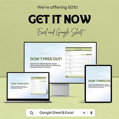 Contract Ledger Template | Excel Contract Accounting Spreadsheet | Google Sheets Financial Tracker | Contractor Payment Ledger |