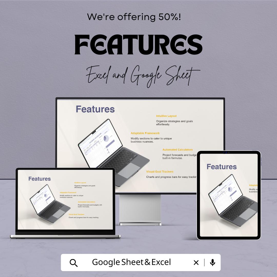 Estimate Calculator Sheet | Google Sheets Template for Accurate Cost Estimation | Budgeting & Financial Planning Tool