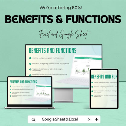College Budget Template | Student Budget Spreadsheet | Expense Tracker Planner | Excel & Google Sheets | Monthly Budget Planner
