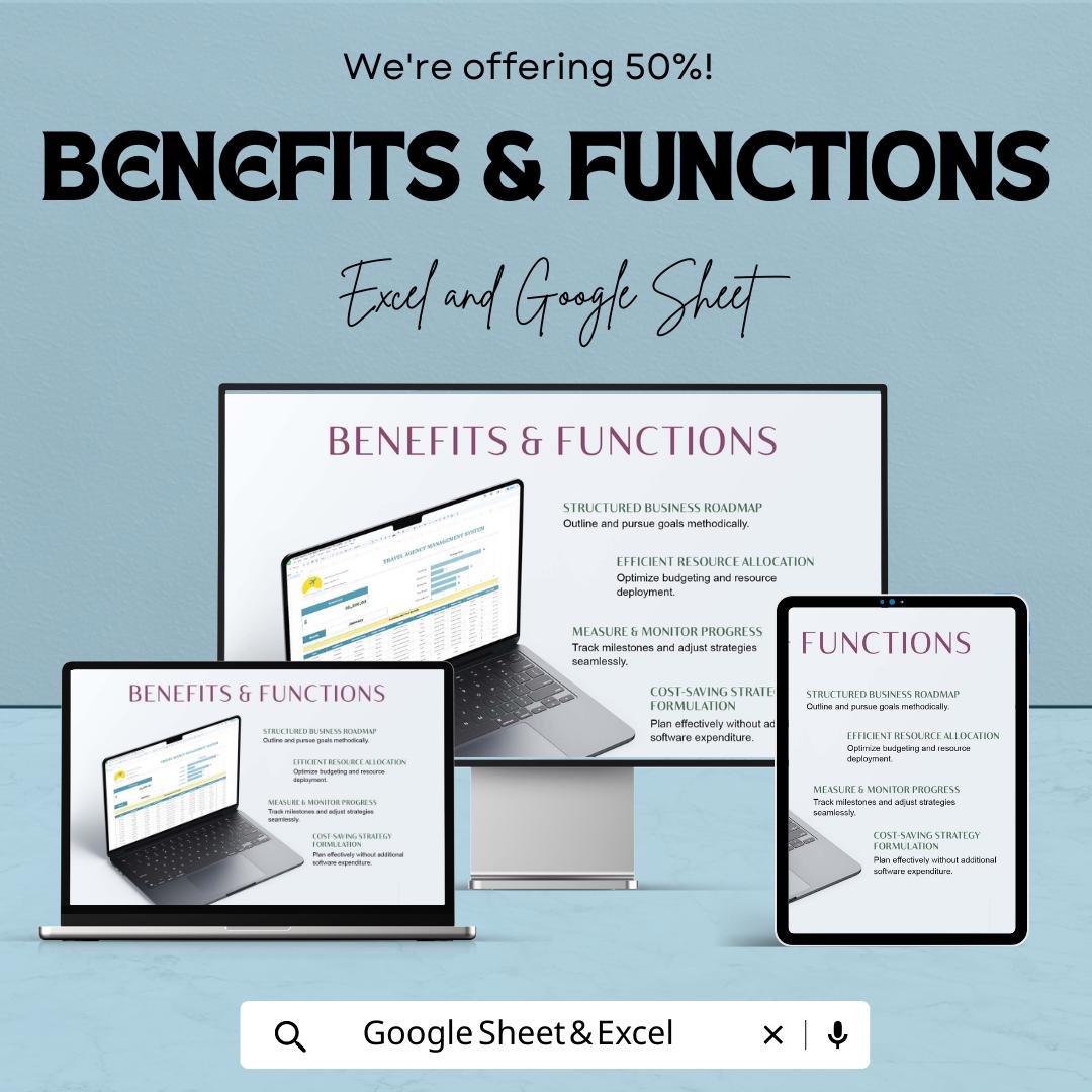 Travel Agency Management System Template | Booking Tracker Spreadsheet | Sheets Travel Business Dashboard | Tour Management Tool
