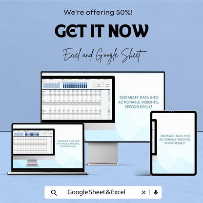 Finance Data Sheet | Google Sheet Template | Financial Analysis and Budget Tracking | Income & Expense Spreadsheet | Monthly Finance Tracker