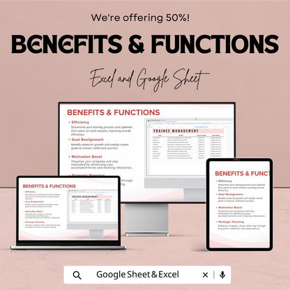 Training Schedule Template | Training Planner Excel | Employee Training Tracker Google Sheets | Training Management Template
