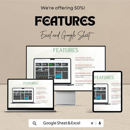 Sales Monthly Dashboard | Excel & Google Sheets | Track Revenue, Expenses, Profit | Business Finance Tracker | KPI Spreadsheet