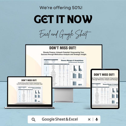 Finance Mergers & Acquisitions Performance Analysis Template | Financial Metrics, Target Comparison, and KPI Dashboard