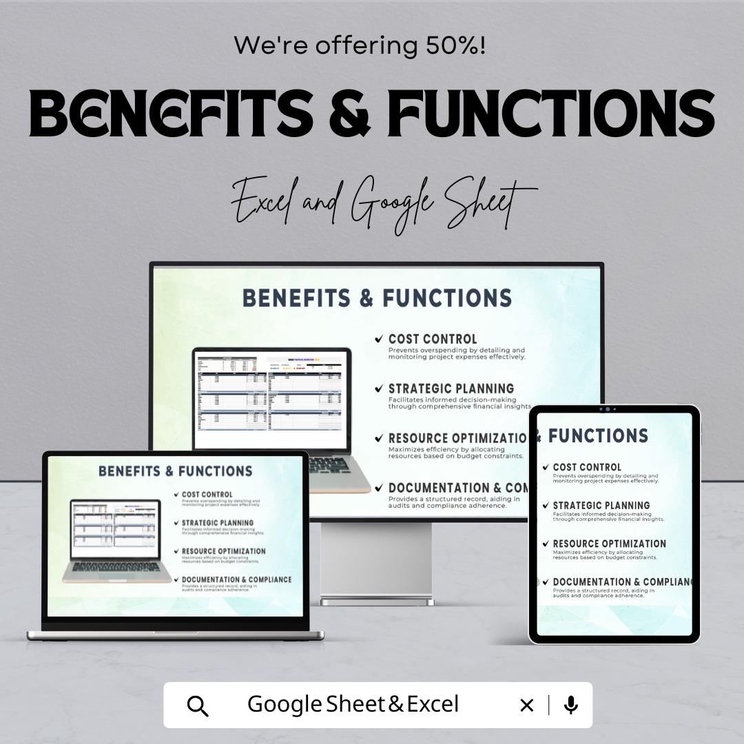 Sales Proposal Budgeting Sheet | Google Sheets & Excel | Expense Tracker | Revenue Forecast | Resource Allocation | Sales Budget Planner
