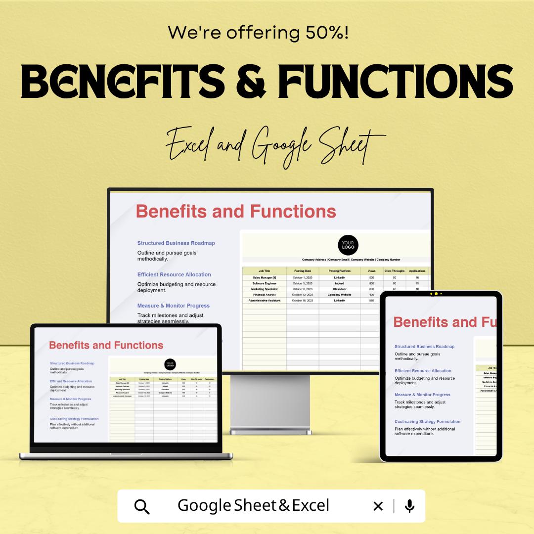Job Posting Performance Tracker HR Sheet | Excel & Google Sheets | HR Analytics | Recruitment Stats | Instant Download Template