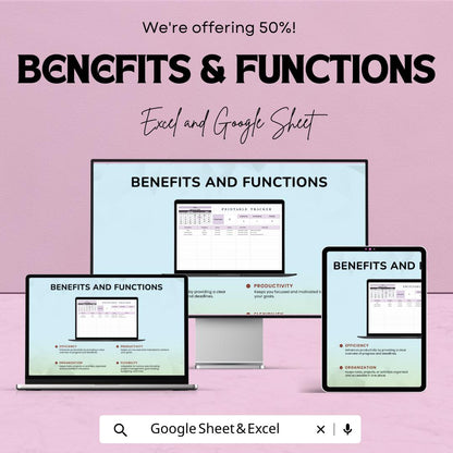 Printable Tracker Sheet - Task and Goal Tracker Template, Excel & Google Sheets, Printable Planner for Organizing Tasks and Deadlines