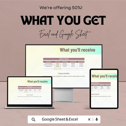Project Accounting Sheet | Financial Tracking Template for Google Sheets  andExcel | Project Budgeting & Cost Management