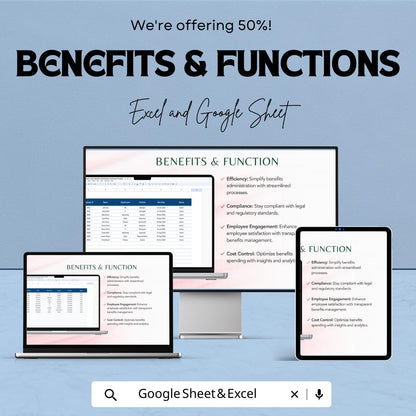 Legal Employment & Labor Benefits Administration Dashboard Template, HR Benefits Tracker, Employee Benefits Dashboard