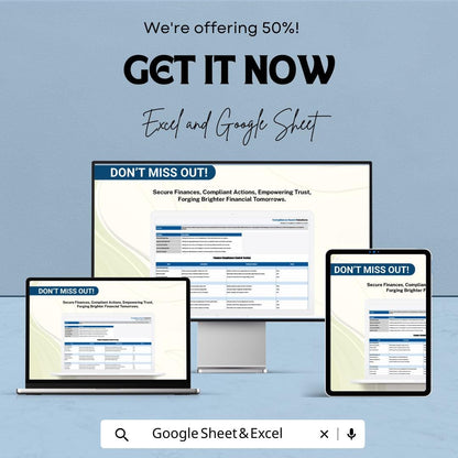 Finance Compliance Control Testing Template |  Compliance Testing Tracker | Internal Control Assessment Tool | Regulatory Testing Template
