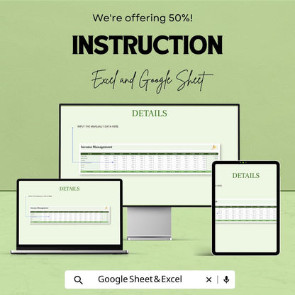 Yearly Planning Calendar Template | Excel and Google Sheet | Customizable Yearly Planner for Effective Goal Setting & Task Tracking
