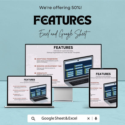 Startup Organizational Chart Builder Template | Team Structure Planner | Company Hierarchy Chart | Business Organization Chart
