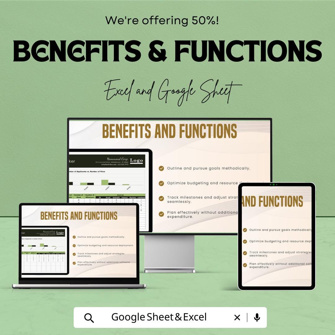 Recruitment Tracker Template, Hiring Tracker Spreadsheet, Applicant Tracking Sheet, HR Recruitment Log, Excel and Google Sheets Template