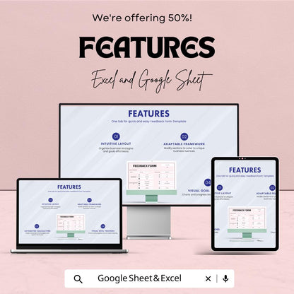 Feedback Form Sheet - Customizable Excel & Google Sheet Template for Easy Feedback Collection
