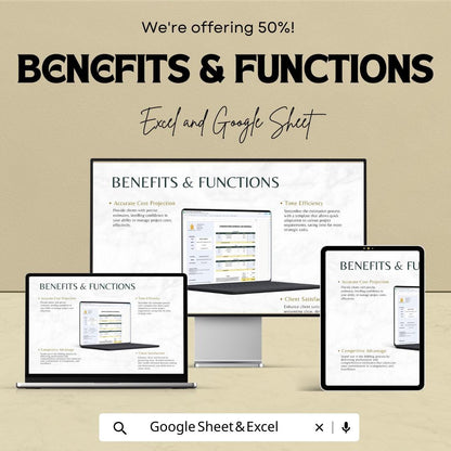 Construction Estimate and Proposal Template | Excel and Google Sheets Contractor Bid Sheet | Project Cost Breakdown & Client Proposal Form