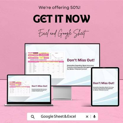 Expense Report Management Sheet - Automated Excel & Google Sheet Template for Accurate Expense Tracking
