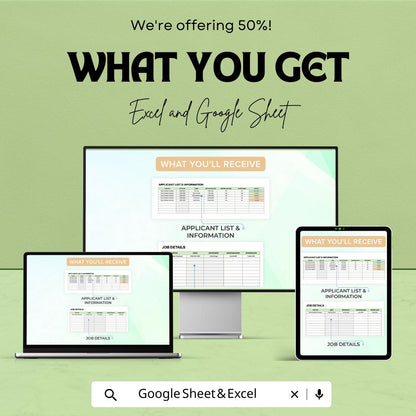 Startup HR Recruitment Tracker Template | Excel & Google Sheets Hiring Dashboard | Applicant Management Spreadsheet | HR Recruitment Tracker