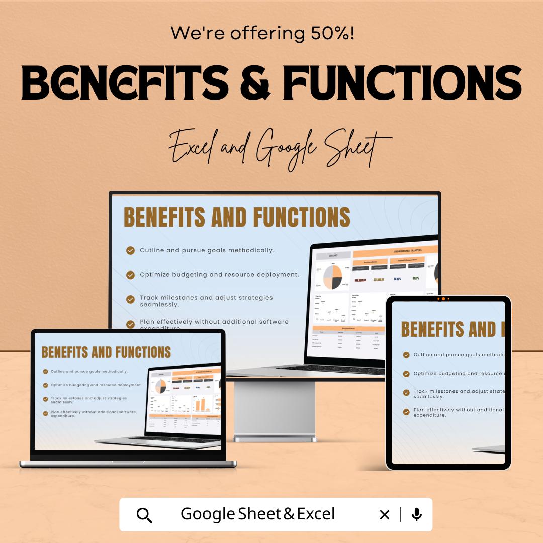 HR Dashboard Examples Sheet | Excel & Google Sheet Template | HR Analytics Dashboard | Employee Performance Metrics
