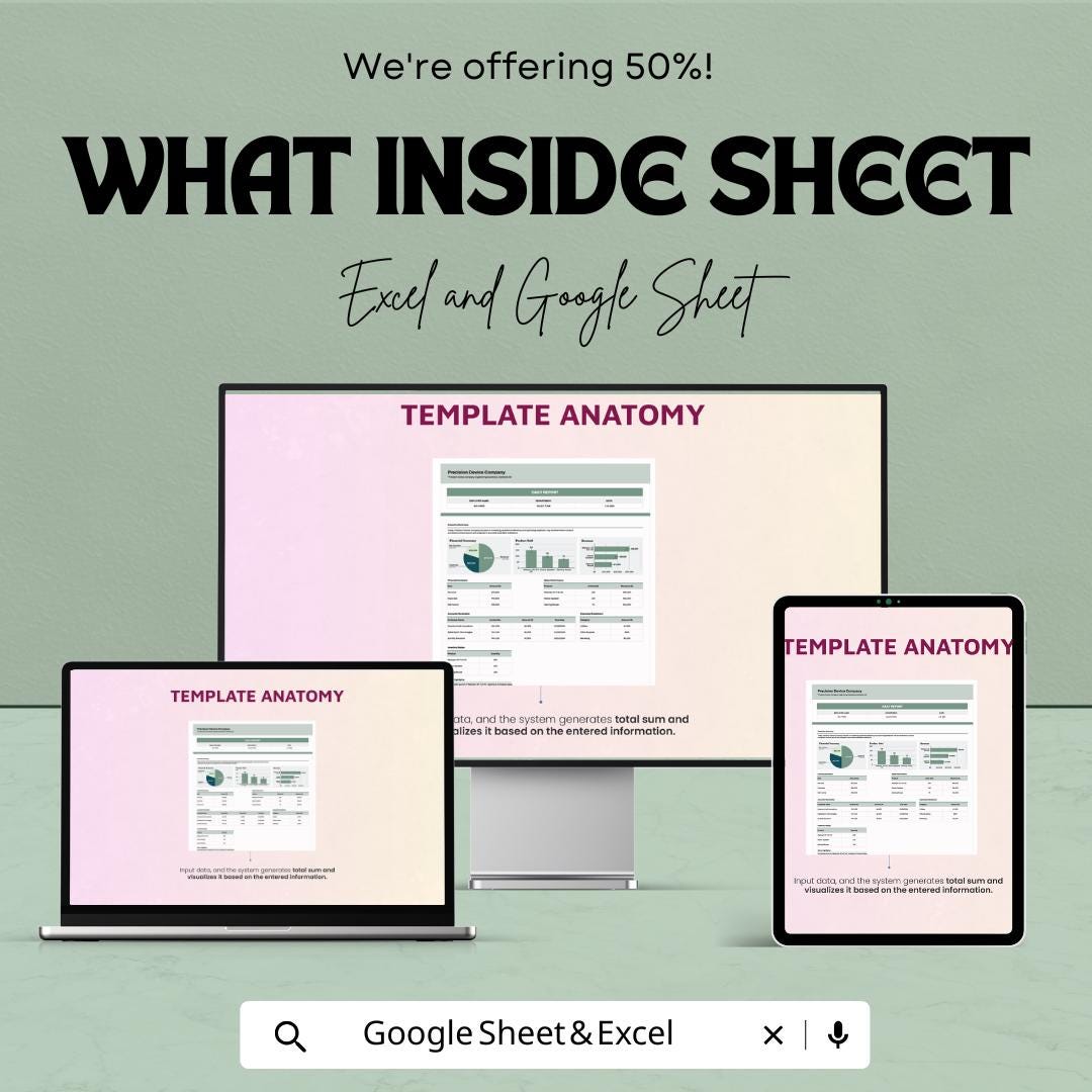 Daily Report Template | Employee Work Report | Business Productivity Tracker | Daily Summary Spreadsheet