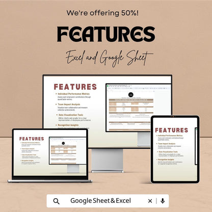 Employee Performance Tracker | HR Dashboard Template | Employee Contribution Tracker | KPI Tracker Excel | HR Analytics Tool