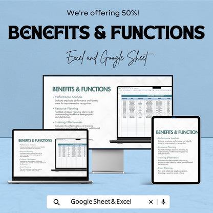 Employee Dashboard Template - Google Sheet | Employee Performance Tracker | HR Metrics | Work Hours, Salary, & Productivity Analysis