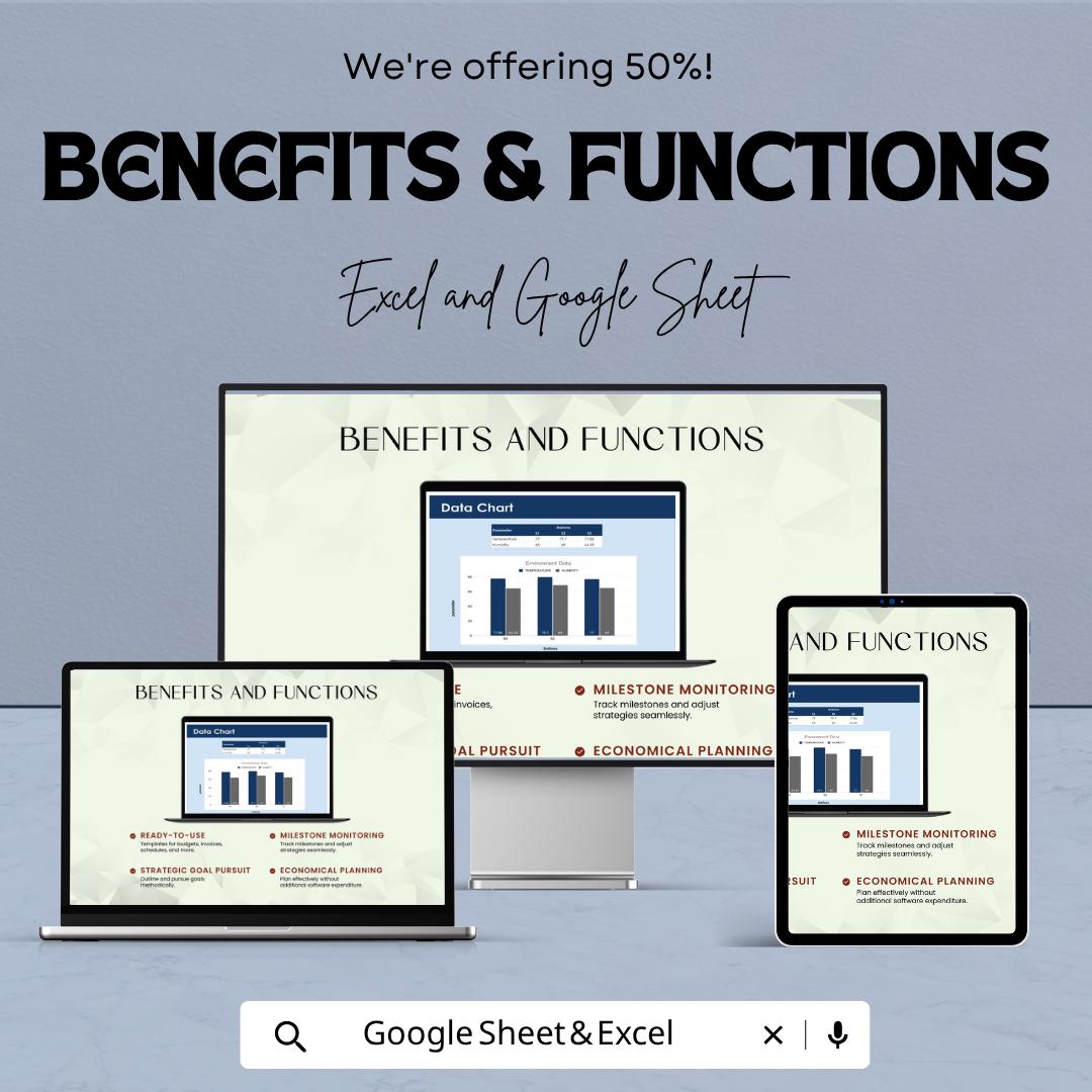 Data Chart Template | Excel Dashboard Template | Google Sheets Chart Template | Data Visualization Spreadsheet | KPI Dashboard Template