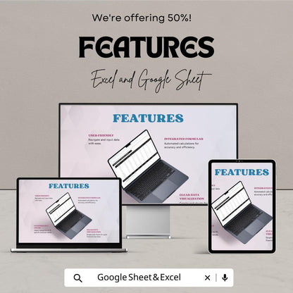 E-commerce Financial Model Template | Online Store Profit and Expense Tracker | Financial Projection Spreadsheet