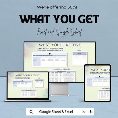 Email Marketing Subscriber Feedback Analysis Template | Email Feedback Tracker | Customer Response Analyzer | Marketing Review Tool