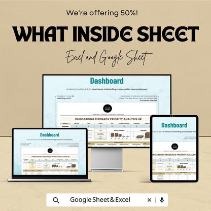 Onboarding Feedback Priority Analysis HR Template |  HR Dashboard | Employee Onboarding Feedback Tracker | HR Analytics Tool