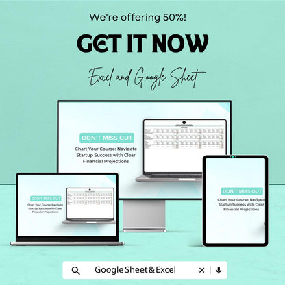 Startup Financial Projections Template | Excel & Google Sheets | Financial Forecast Model | Business Financial Planning Spreadsheet