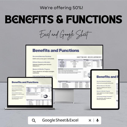 Software Development Project Plan Sheet – Editable Google Sheet and Excel | Gantt Chart Template | Software Task & Budget Tracker