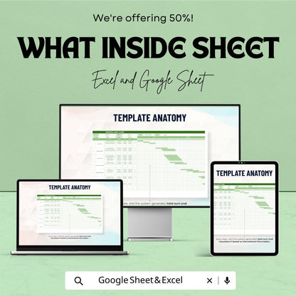 Proposal Gantt Chart Template Excel & Google Sheets | Project Timeline Planner | Proposal Management Spreadsheet
