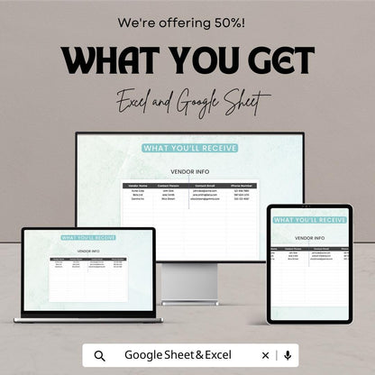 Operations Project Vendor Management Tracker Template | Vendor Performance Tracker | Excel & Google Sheets