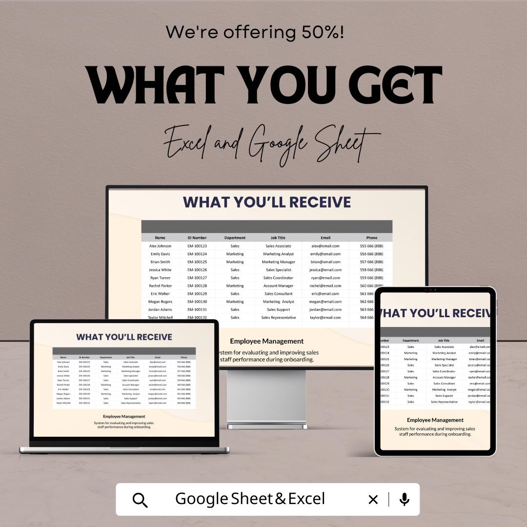 Sales Onboarding Assessment Scoresheet Template | Employee Evaluation Sheet | Sales Training Tracker | Performance Assessment Template Excel