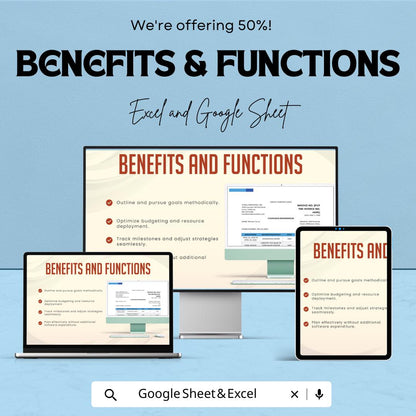 Blank Real Estate Invoice Sheet | Excel & Google Sheets Template | Customizable Real Estate Invoice | Instant Download |