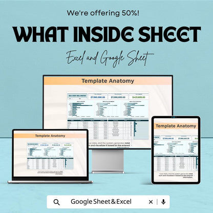 Real Estate Deal Analysis Template | Property Investment Analysis Spreadsheet | Real Estate ROI Calculator | Excel & Google Sheets